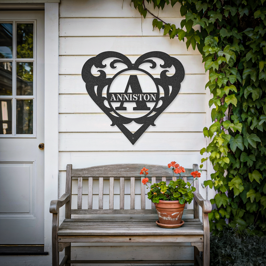 Family Name Heart Monogram