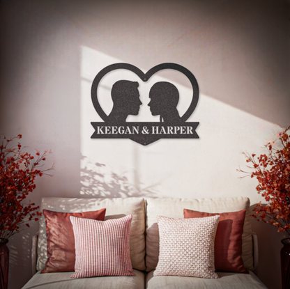 Customized Names Couple Valentine's Day Sign