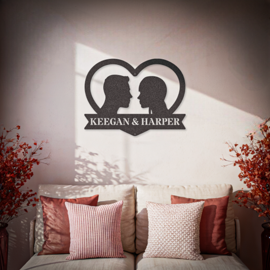 Customized Names Couple Valentine's Day Sign