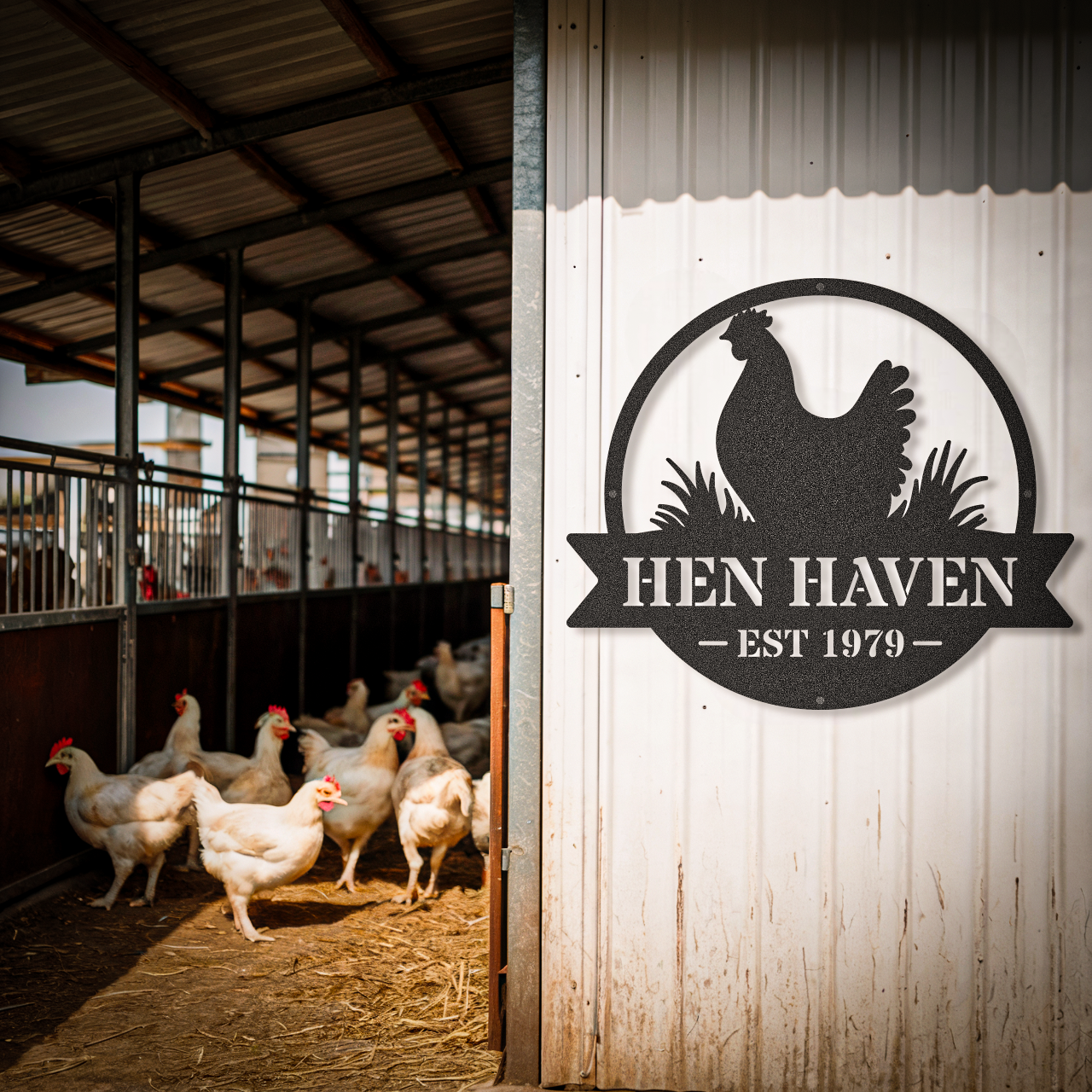 Chicken Coop Sign Farm Animal Wall Art