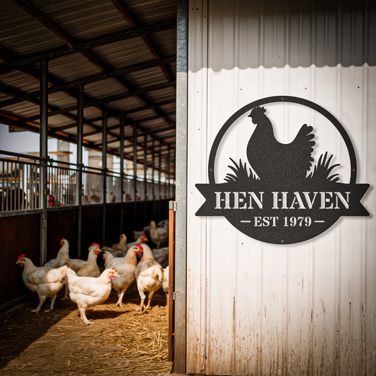 Chicken Coop Sign Farm Animal Wall Art