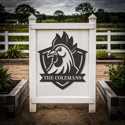 Rooster Sign Farm Animal Wall Decor