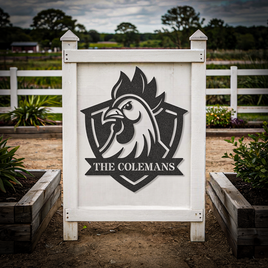 Rooster Sign Farm Animal Wall Decor