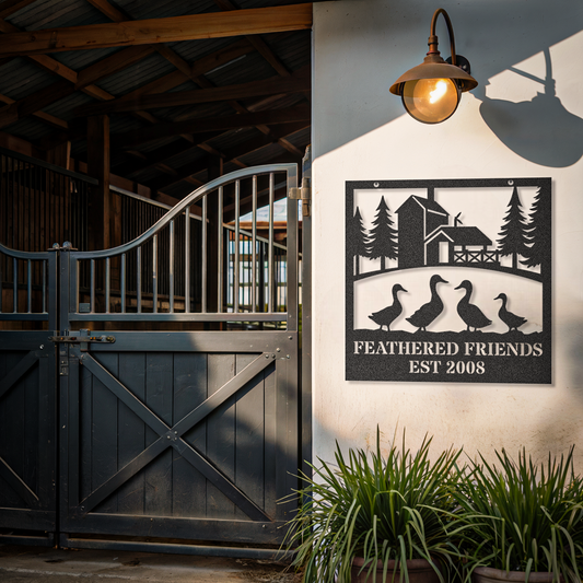 Duck Sign Farm Animal Wall Decor