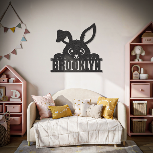 Rabbit Custom Name Kids & Newborn Sign