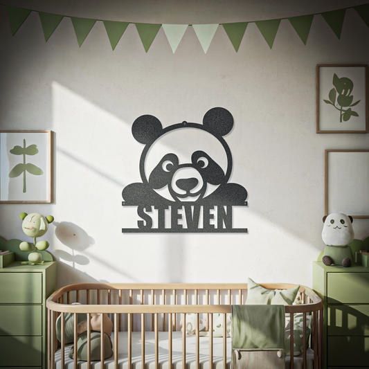 Panda Custom Name Kids & Newborn Sign