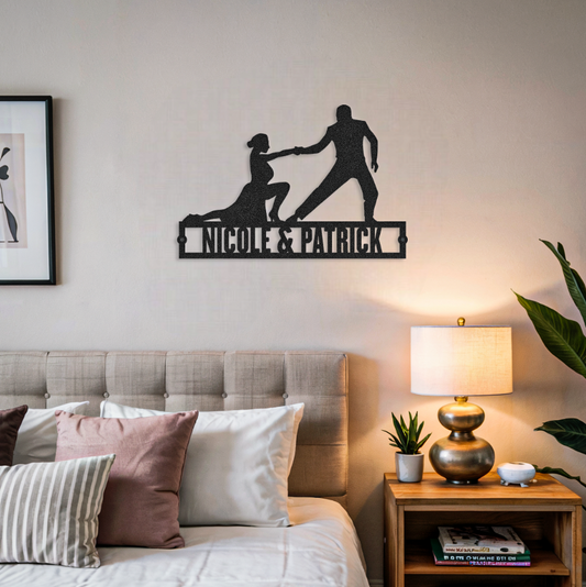 Personalized Names Tango Dancing Sign