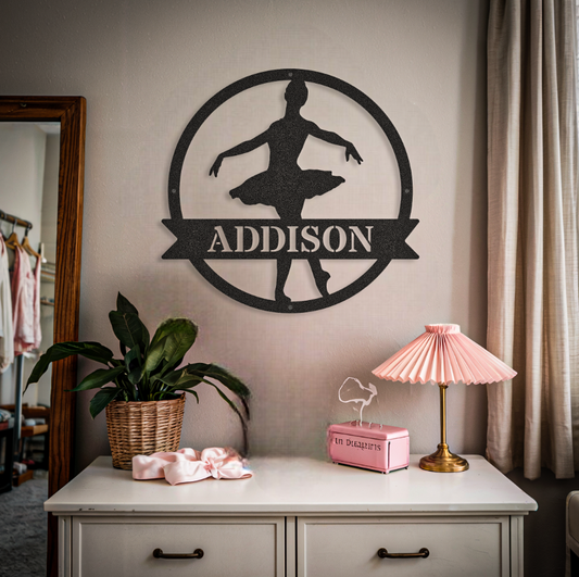 Personalized Name Ballet Dancing Sign