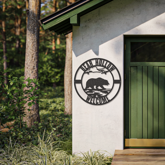 Bear Lake Custom Text Forest Sign