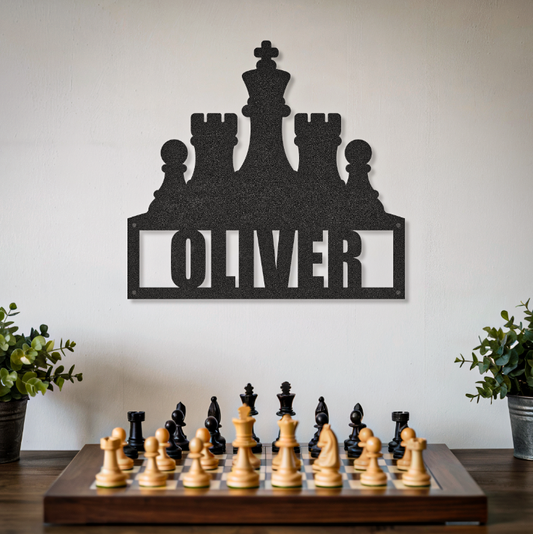 Personalized Name Chess Sign