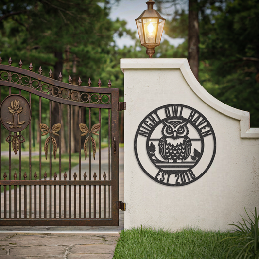 Owl Custom Text Wild Animal Sign