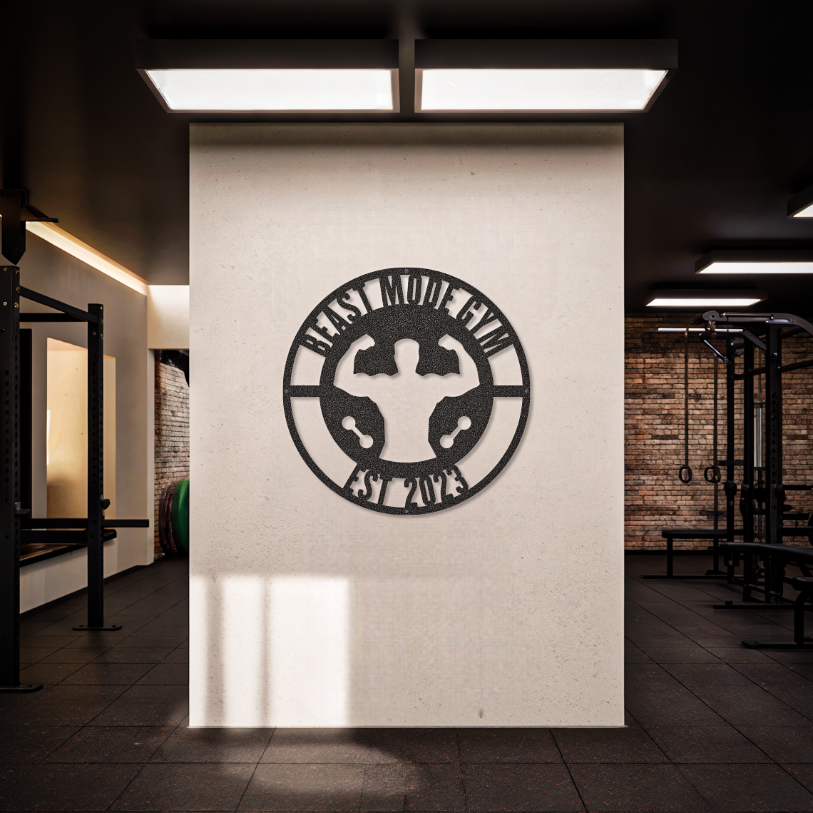 Gym Custom Text Men Fitness Sign