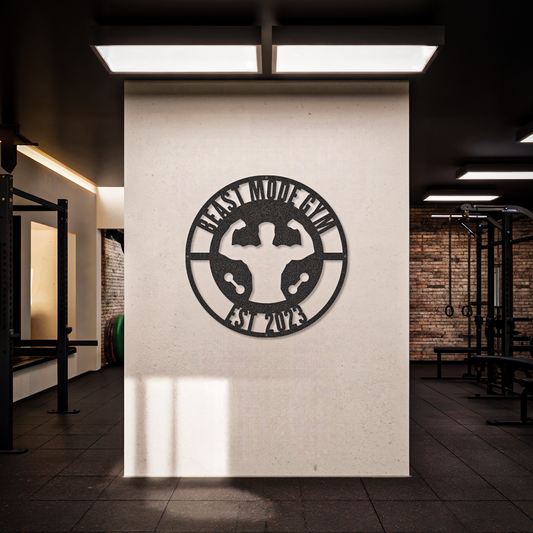 Gym Custom Text Men Fitness Sign