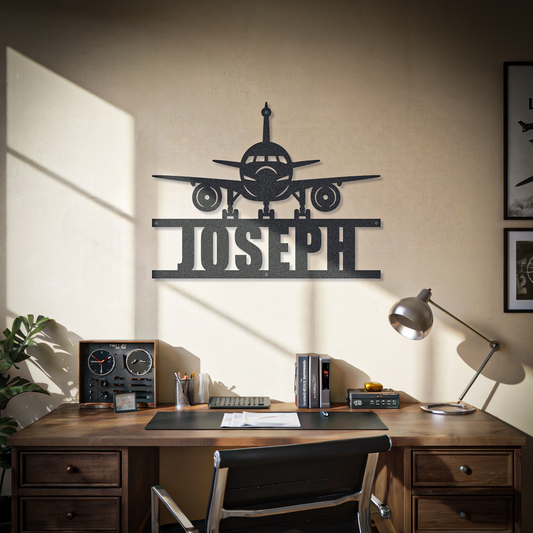Plane Custom Name Pilot Airplane Lover Sign