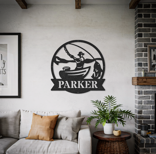 Customized Name Fishing Sign