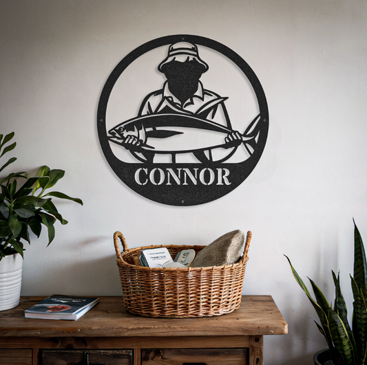 Customized Name Fishing Sign