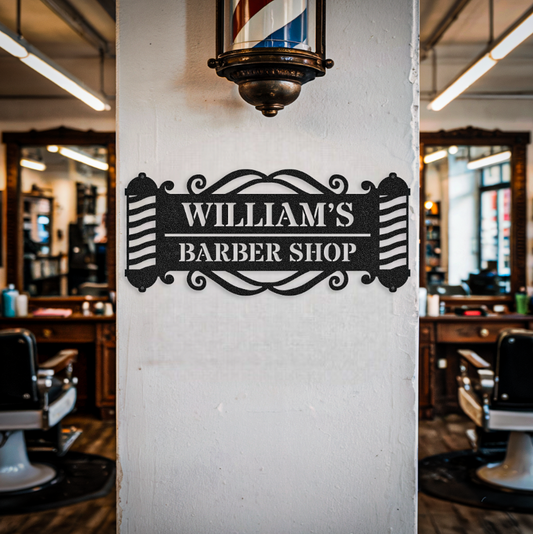 Customized Name Barber Sign