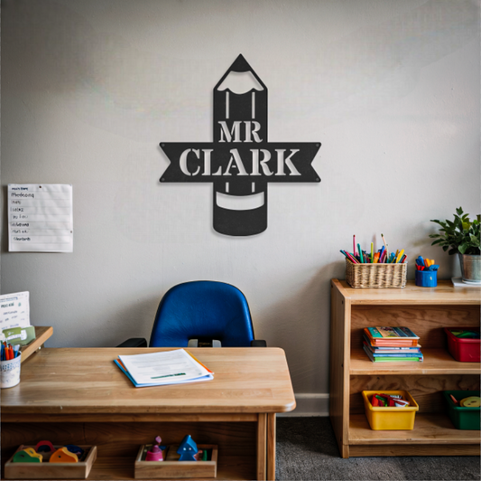 Customized Name Teacher Sign