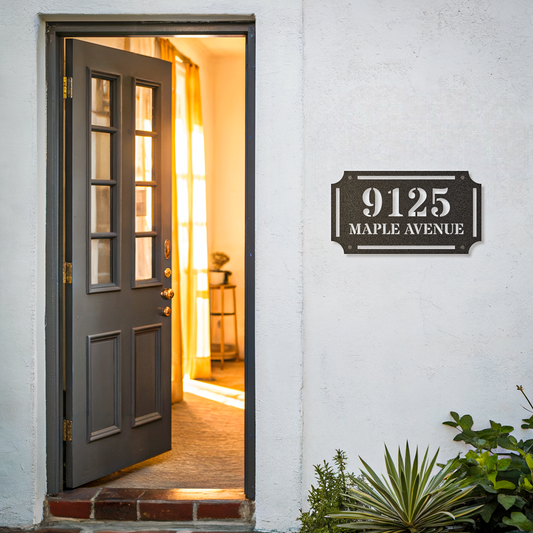2 Lines Home Address Sign