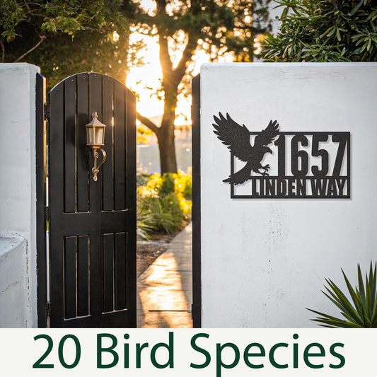 Choose Your Bird Species Home Address Sign