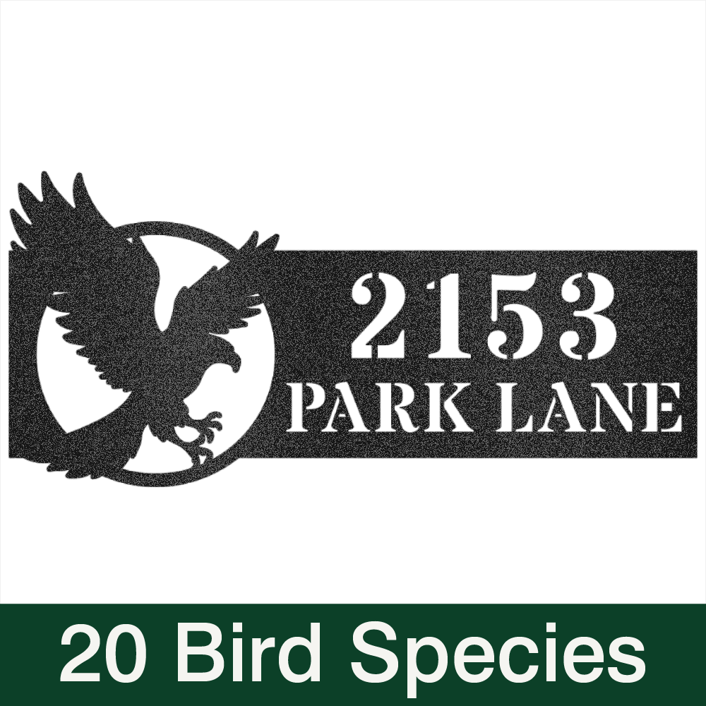 Choose Your Bird Species Home Address Sign